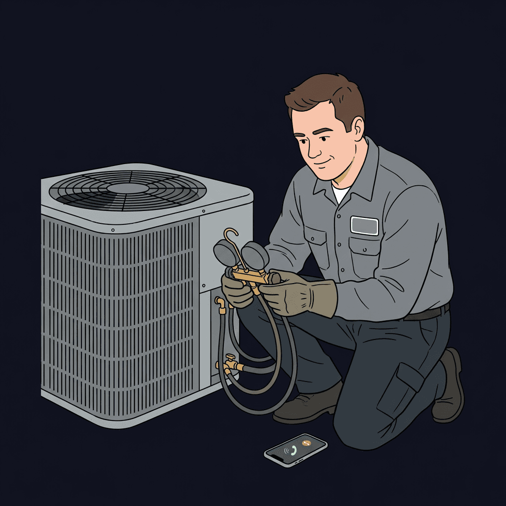 HVAC answering service scene